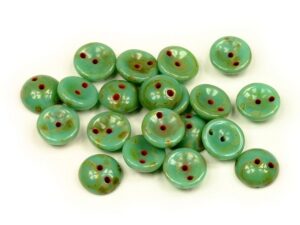 PGY-63120-86800 Opaque Turquoise Travertin Piggy Bead 50 Pc.-0