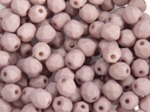 FP1-06-29562AL Saturated Sand (Mushroom) Czech Glass Facet Firepolish 6 mm