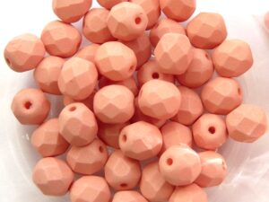 0070338 Saturated Peach Facet 6 mm. 25 Pc.-0