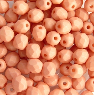 0070338 Saturated Peach Facet 6 mm. 25 Pc.-6075