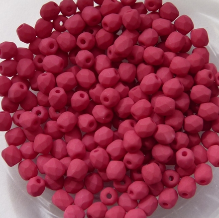 0070397 Saturated Fuchsia Facet 3 mm. 50 Pc.-0