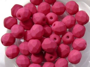 0070399 Saturated Fuchsia Facet 6 mm. 25 Pc.-0