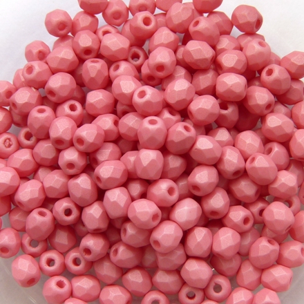 0070423 Saturated Pink Facet 3 mm. 50 Pc.-0 0070423 Saturated Pink Facet 3 mm. 50 Pc.-0