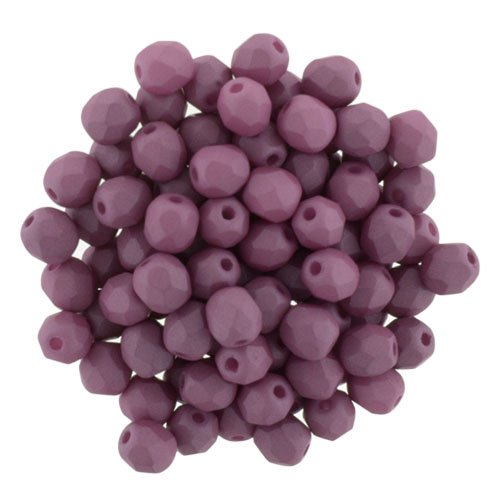 0080595 Saturated Hyacinth Violet Facet 4 mm. 50 Pc.-0