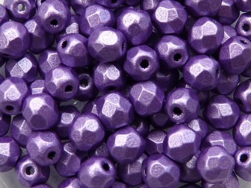0080598 Metallic Suede Purple Facet 4 mm. 50 Pc.-6086