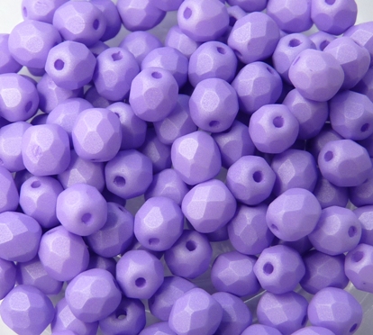 0080601 Saturated Lavender Facet 6 mm. 25 Pc.-0