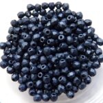 0090096 Metallic Suede Dark Blue facet 3 mm. 60 Pc.-0