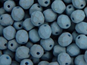 FP1-06-29530AL Saturated Dark Teal Czech Glass Facet Firepolish 6 mm
