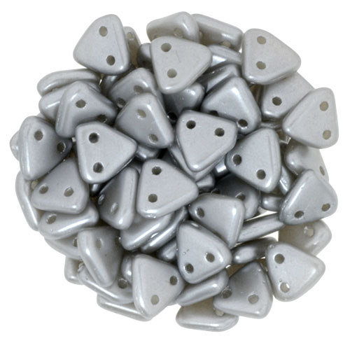 CMTR-25028 CzechMates Triangle Pearl Coat Grey/Silver, 10 gram-0 CMTR-25028 CzechMates Triangle Pearl Coat Grey/Silver, 10 gram-0
