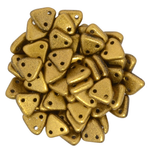CMTR-00030-01730 CzechMates Triangle Matte Metallic Goldenrod, 10 gram-0 CMTR-00030-01730 CzechMates Triangle Matte Metallic Goldenrod, 10 gram-0