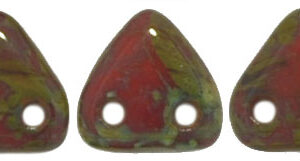 CMTR-93200-86800 CzechMates Triangle Opaque Red Picasso, 10 gram-6208
