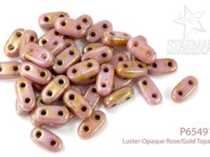 CMB-02010-65491 Opaque Roze/Gold Topaz, CzechMates® Bar, 10 gram.-6231
