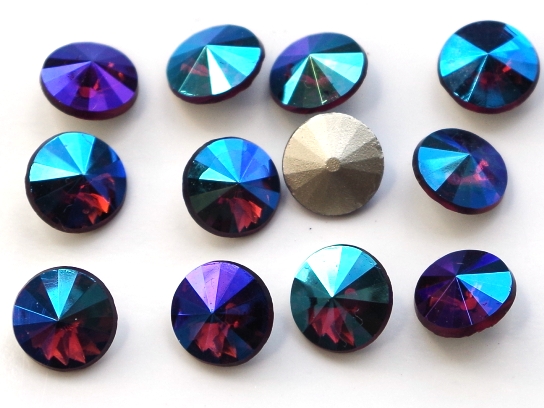 RIV-08-20050-28701 Amethyst AB Silver Foiled Rivoli 8 mm. 6 Pc.-0 RIV-08-20050-28701 Amethyst AB Silver Foiled Rivoli 8 mm. 6 Pc.-0
