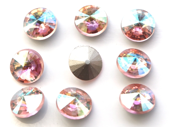 RIV-08-70110-28701 Lt. Rosaline AB Silver Foiled Rivoli 8 mm. 6 Pc.-0 RIV-08-70110-28701 Lt. Rosaline AB Silver Foiled Rivoli 8 mm. 6 Pc.-0