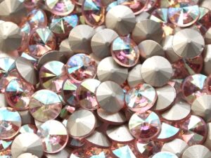 RIV-08-70110-28701 Lt. Rosaline AB Silver Foiled Rivoli 8 mm. 6 Pc.-6270