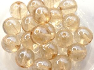 0040015 Crystal Champagne Round Glassbead 8 mm. 22 Pc.-6329