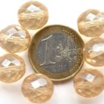 0040202 Crystal Champagne Facet 12 mm. 6 Pc.-0