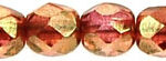 0070382 Crystal Metallic Pink Luster facet 4 mm. 50 Pc.-0