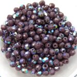 0080508 Opaque Dark Amethyst AB facet 3 mm. 60 Pc.-0