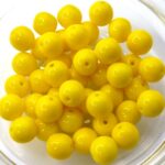0130001 Opaque Yellow Round 7 mm. 25 Pc.-0