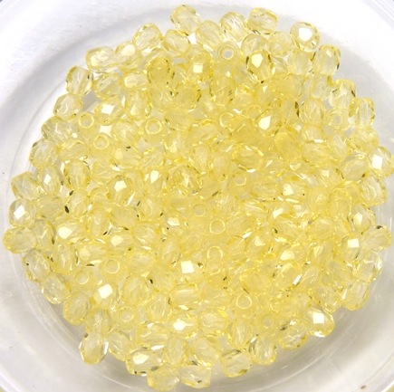 0130104 Citrine Yellow Facet 3 mm. 75 Pc.-0