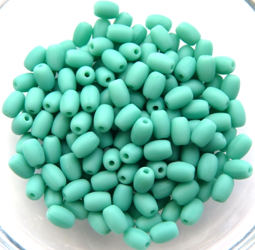 0100021 Matt Opaque Green Turquoise Oval 120 Pc.-0 0100021 Matt Opaque Green Turquoise Oval 120 Pc.-0