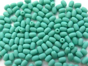 0100021 Matt Opaque Green Turquoise Oval 120 Pc.-6389