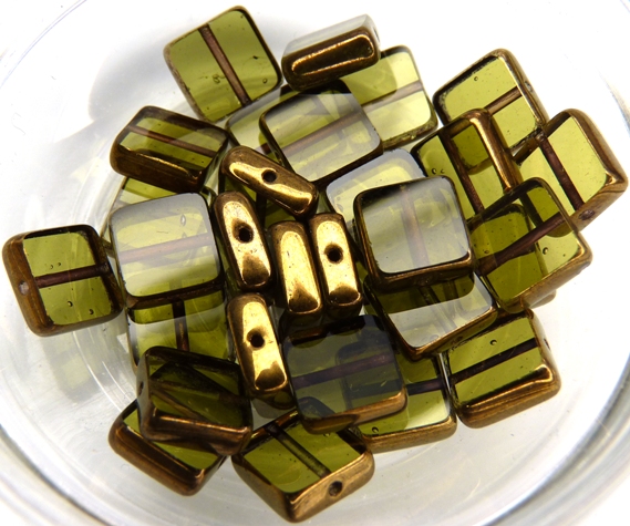 0100039 Olivine Copper Table Cut 10 Pc.-6514