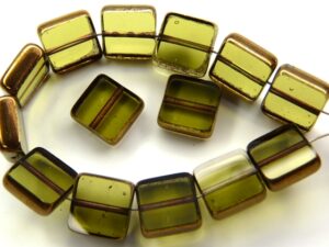 0100039 Olivine Copper Table Cut 10 Pc.-6513