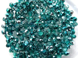 0100379 Mirror Teal Facet 2,5 mm. 50 Pc.-0