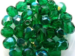 0100395 Emerald AB Facet 6 mm. 25 Pc.-6429