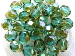0100399 Aquamarine Celsian Facet 6 mm. 25 Pc.-0