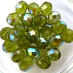 0100440 Olivine AB Facet 8 mm. 15 Pc.-0