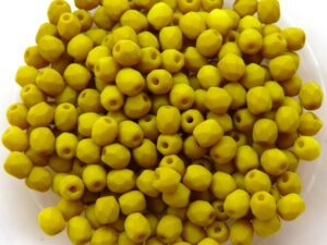 0100454 Saturated Lemongrass Facet 3 mm. 50 Pc.-0