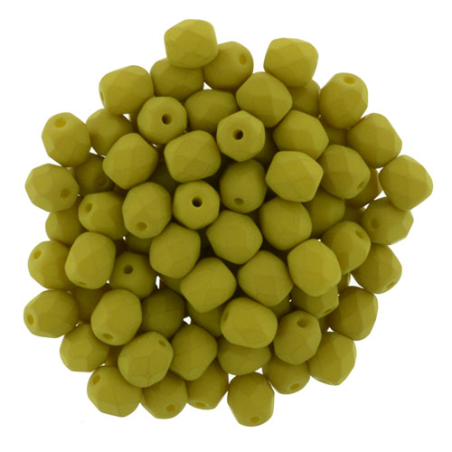 0100454 Saturated Lemongrass Facet 3 mm. 50 Pc.-6447