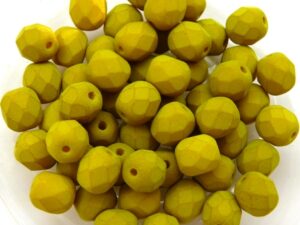0100456 Saturated Lemongrass Facet 6 mm. 25 Pc.-0