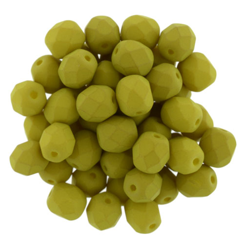 0100456 Saturated Lemongrass Facet 6 mm. 25 Pc.-6450