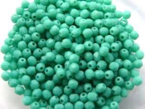 0100479 Matte Green Turquoise Facet 2,5 mm. 60 Pc.-0