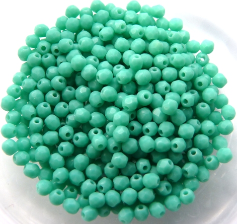 0100479 Matte Green Turquoise Facet 2,5 mm. 60 Pc.-0