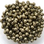 0100503 Metallic Suede Olive Green facet 3 mm 50 Pc.-0