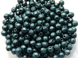 0100505 Metallic Suede Dark Forest Facet 3 mm. 50 Pc.-0