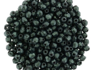 0100505 Metallic Suede Dark Forest Facet 3 mm. 50 Pc.-6500