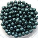 0100506 Metallic Suede Dark Forest Facet 4 mm. 50 Pc.-0