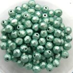 0100508 Metallic Light Green Facet 4 mm. 50 Pc.-0