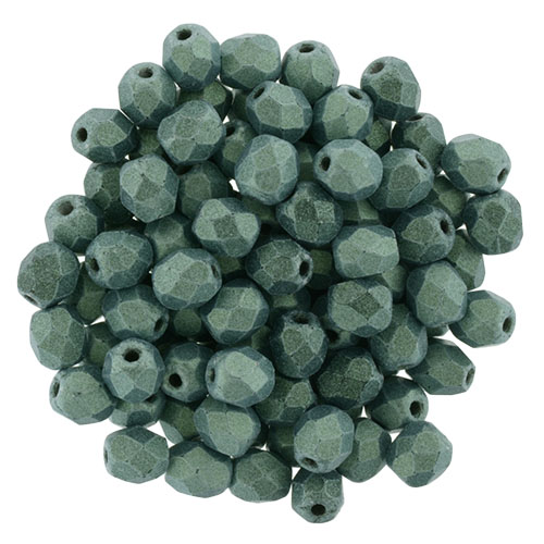 0100508 Metallic Light Green Facet 4 mm. 50 Pc.-6505