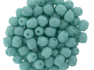 0100352 Saturated Mint ( Teal) Facet 3 mm. 50 Pc.-6377