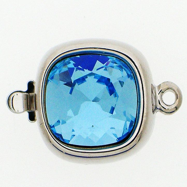 14821-01-06-202 Rhodium Claspgarten Clasp with Aquamarine-0