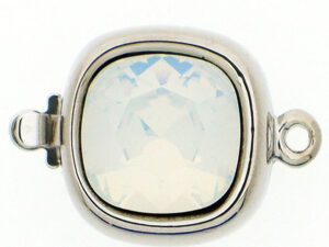 14821-01-06-234 Rhodium Claspgarten Clasp with White Opal-0