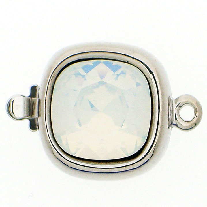 14821-01-06-234 Rhodium Claspgarten Clasp with White Opal-0 14821-01-06-234 Rhodium Claspgarten Clasp with White Opal-0