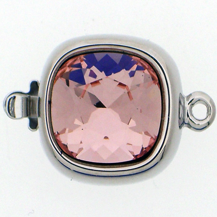 14821-01-06-319 Rhodium Claspgarten Clasp with Vintage Rose-0